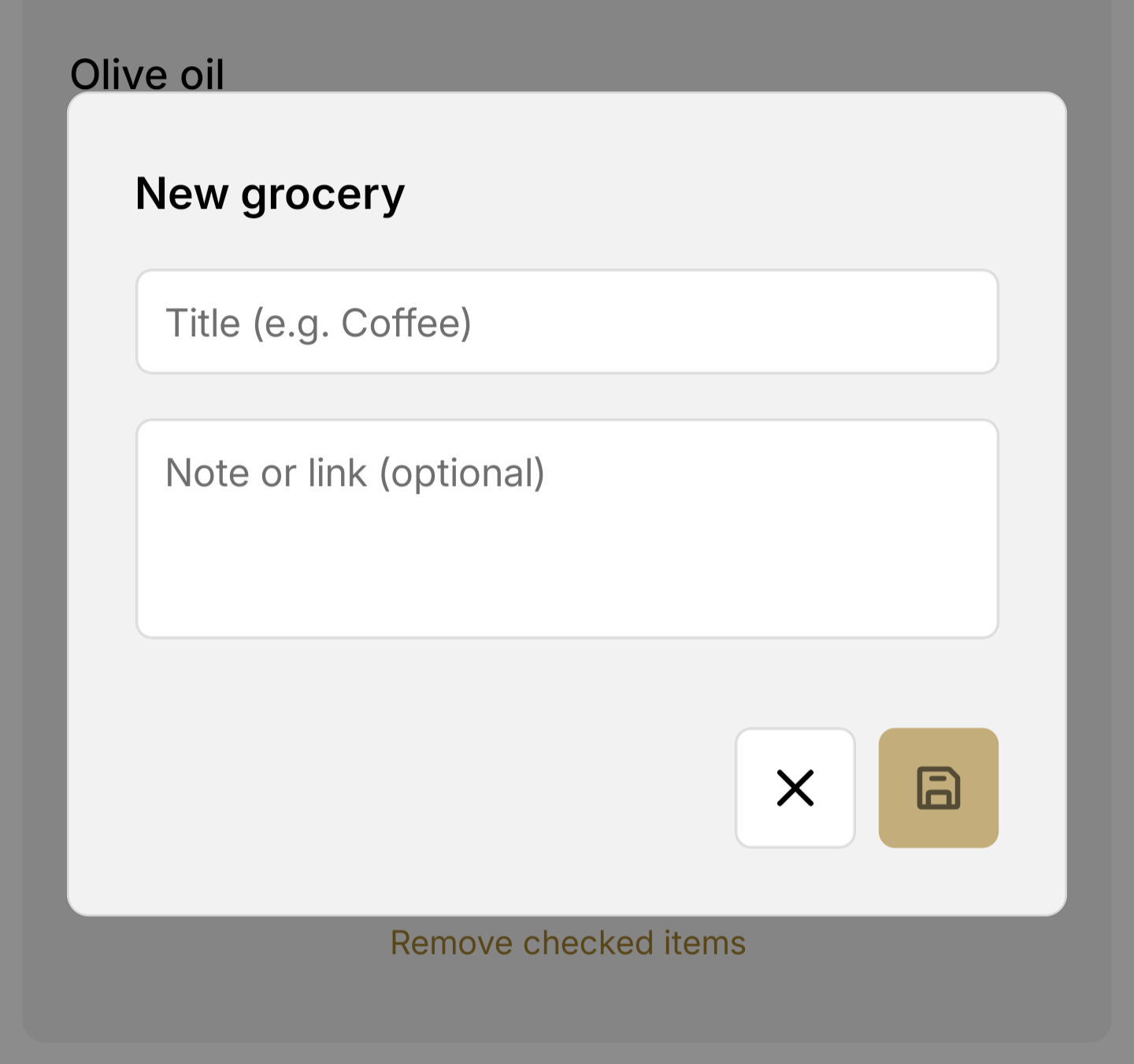 Adding grocery items to a live shared household list in Lyncus