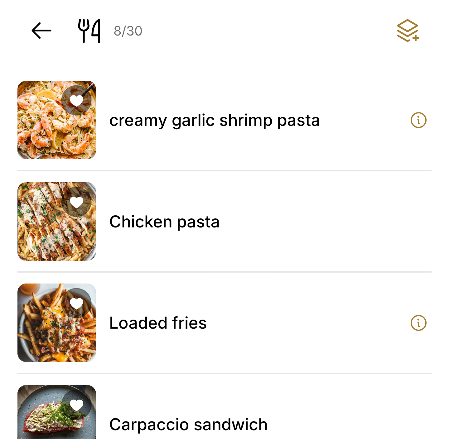 Saved household recipes and meal memory in Lyncus